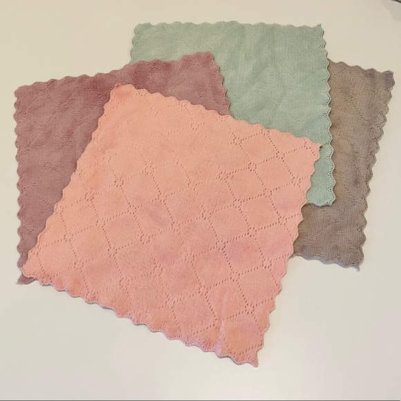 4PCS Kitchen Towels/Linens Premium Coral Velvet - Picture 4 of 6